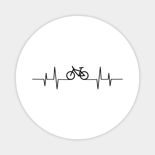 'Biker Heartbeat Pulse' Awesome Bike Gift Magnet by ourwackyhome